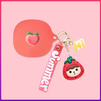 Risanka Za Haylou GT6 / G3 Primeru Cute Sweet Strawberry Pokrov verige Silikonski hearphone Zaščito primeru opremo Primeru fundas