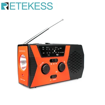 Retekess HR12W Sili, Radio, Svetilka Power Bank 2000mah Solar Powered Strani Prižge Radio FM AM Prenosni USB Baterija Upravlja