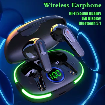 TWS Fone Bluetooth 5.1 Slušalke Brezžične Čepkov Hi-fi Zvok LED Zaslon Brezžične Slušalke z Mikrofonom za Xiaomi Huawei Redmi