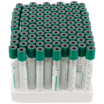 100 kozarcev Vakuumske Epruvete za odvzem Krvi Litij-Nebeljene Cevi Stekla Laboratorij Cevi Biokemični Test Tube (5ml)