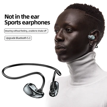 Prevajanje Po Zraku Šport Brezžične Slušalke HiFi Subwoofer Stereo Glasbe, Gaming Slušalke Ear-Kavelj Z Mic Bluetooth 5.3 Slušalke