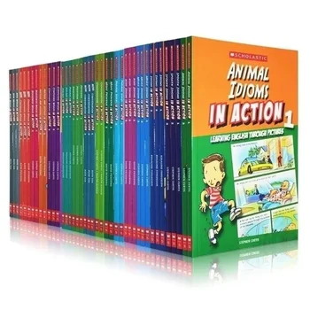 45 Knjig Sholastično V Akciji Besed/Idiomi Knjige za Otroke angleščina Otrok Knjigo Darilo Polje Risanka fotoreportažo Livre Libro