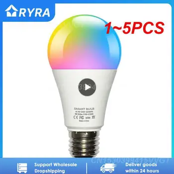 1~5PCS Tuya Wifi/ Smart Žarnica Alexa Led Žarnica E27 RGB Smart Žarnice 110V 220V Smart Svetilke Za Assisatnt Smart