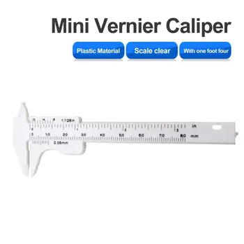 Mini Plastični Vernier Kaliper Merilnik Mikrometer 80 MM Mini Vladar Natančno Merjenje Orodja Standard Vernier kljunasto merilo