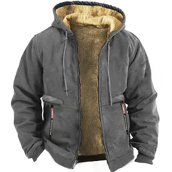 Zimski Flis Kapuco Plus Velikost Majica Mens Ulične Kašmir Zgostitev Toplo Hoodied Moških Zadrgo Vintage Oblačila, Trenirke