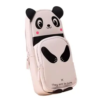 Svinčnik Torbica Velika Panda Revijami, Kozmetiko, Vrečko Za Shranjevanje Ličila Organizacija Vrečko Z 2 Predala Pisalne Organizator