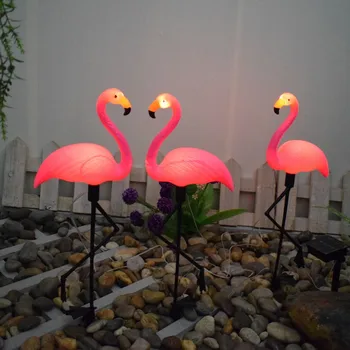 Sončne Flamingo, Srce Svetlobe LED Prostem na Dvorišču Svetilke Vrt Lahka Nepremočljiva Vložek Lahka Pot Dekor Teras Tleh Luč