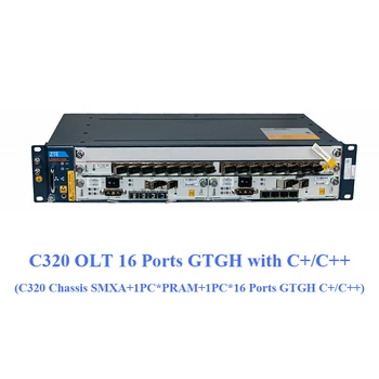 Novo ZXA10 C320 1GE Gpon OLT SMXA/1 Card 16 PON Vrata GTGH Odbor s 16 Enote C+ C++ SFP Modul Gbics VOZIČEK AC+DC FTTH Omrežja