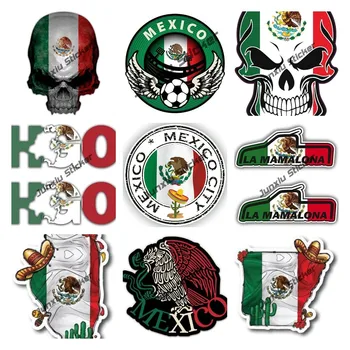 Mehika Zastavo Lobanja, Vinilne Nalepke, Ustvarjalnost, Mexico City Mehiški Kavboj Kaktus Nalepke Ponosni Mehika Zastavo Lepilo Nalepke Darilo Dekor