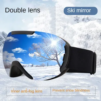 Dvojno Plast Anti-Fog Sferične Smučarska Očala, Planinarjenje, Očala, Opremo, Veliko Vidno Polje,