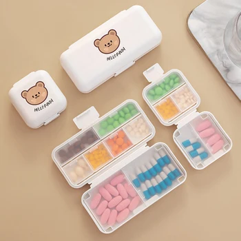 Luštna Majhna Imeti Prenosni dvoslojno Prostor Bo Iz Pakirani Ločeno Shranjevanje Zdravila Plastičnih Pill Box Moda