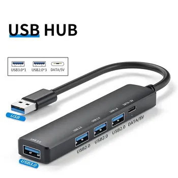 ZVEZDIŠČE USB Tip C Adapterja Z USB 3.0, USB 2.0 C Prenos PODATKOV 5V Napajanje Za Prenosnike MacBook Pro USB C HUB Razdelilnik