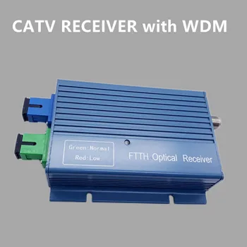 Novo FTTH CATV Sprejemnik z WDM Optični Sprejemnik Z WDM 1550 /1490 /1310nm CATV PON Optični Sprejemnik Z AGC