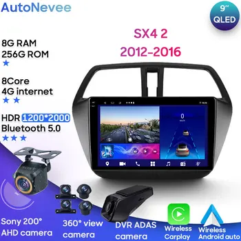 Plug in Play Avto steretip Za Suzuki SX4 2 S-Cross 2012 - 2016 Multimedijski Predvajalnik, GPS Apple Carplay Android Auto Zaslon na Dotik
