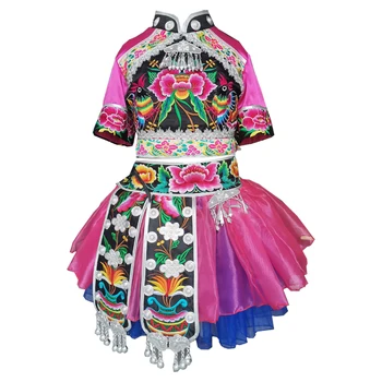 Etnične Moda Liang Shan Manjšinske Skupine Yi Fantje, Dekleta, Otroci Festival Obleke Stopnji Uspešnosti Dan Otrok Plesno Obleko