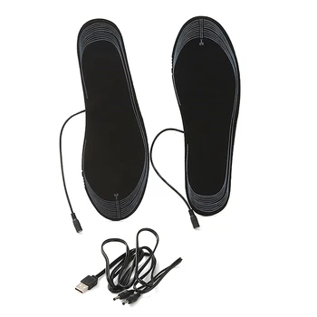1 Par Zimskih USB Ogrevani Vložki za Čevlje, Električni Stopala Segrevanja Pad Noge Toplejše Nogavice Pad Mat Šport na Prostem Jahanje Smučarskih Ogrevanje Vložek