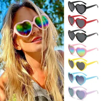 Novo Polarizirana Srce Trendovska sončna Očala Candy Barve Ljubezni Očala Summer Party Plaži Odtenki Smešno Stranka sončna Očala z UV Zaščito