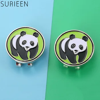 SURIEEN NOVA Smešno Skp Ščitniki Dekoracijo za Golfiste Panda Oblikovanje Kovin Golf Žogo Znamke z Magnetno Klobuk Posnetke Golf Pribor 0