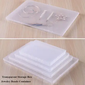 Sizse Plastičnih Kvadratnih Manjše Izdelke Organizator Pregleden Škatla Za Shranjevanje Nakita Kroglice Posodo Majhnih Predmetov Primeru Pakiranje Škatle
