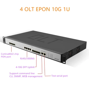 EPON OLT 1.25 G uplink 10G 4port E04 1U EPON OLT 4 Vrata Za Triple-Play olt epon 4 pon 1.25 G SFP port PX20+ PX20++ PX20+++