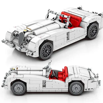 Tehnične klasičnih športnih avtomobilov gradnik, Jaguar xk120 opeke Roadster model potegnite nazaj, vozila, igrače za zbiranje fantje darilo