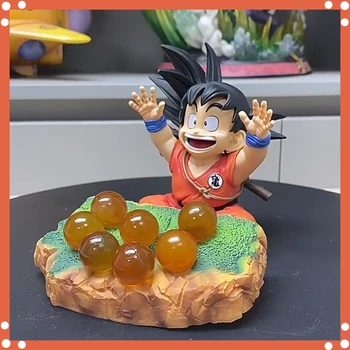 12 cm, Dragon Ball Z Zečić Anime Slika Fant Zečić figuric Sedel Malo Goku in Sedem Zmaja Žoge Model Igrače darila