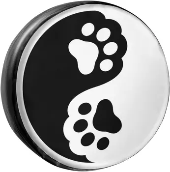 Živali Šapa Yin Yang Simbol Rezervna Pnevmatika Pokrov Kolesa za Varovanje sluha Vode Dustproof Univerzalni Fit za RV SUV Tovornjak Avtodom Potovanja