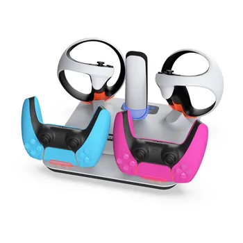 Za PS5 Slim Konzole Multi-funkcionalne Hlajenje Dock za Sony VR2 Oprijem Polnilnik + Slušalke Obešalnik