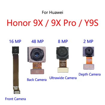 Kamera spredaj Nazaj Obrnjeni Velik Majhen Glavni Zadaj Modula Kamere Flex Kabel Za Huawei Honor 9X Pro / Y9 Prime 2019 / Y9S