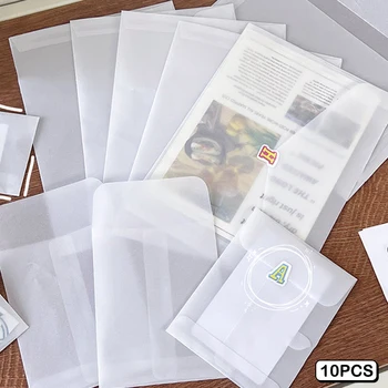 10PCS Semi-pregledna Žveplova Kislina, Papir, Ovojnice Za DIY Razglednice in Kartice za Shranjevanje Vrečko Poročno Vabilo Darilo Pakiranje Vrečko 0