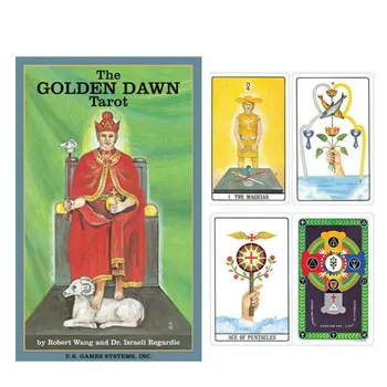 Golden Dawn Tarot 78 Vedeževanje Kartice Nastavite Krova Oracle Kartico Družini Stranka Igralne Karte, Družabne Igre