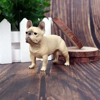 Pug Dog Francoski Buldog Modeli Stoječem Položaju Dejanje Slika Otroci Izobraževalne Poceni Igrača Zbirka Darilo