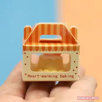 3Pcs 1:12 Lutke Miniaturni Sladica Polje Torto Toast Pakiranje Škatla Škatla za Shranjevanje za Doll House Kuhinja Dekor Igrača(Samo Polje)
