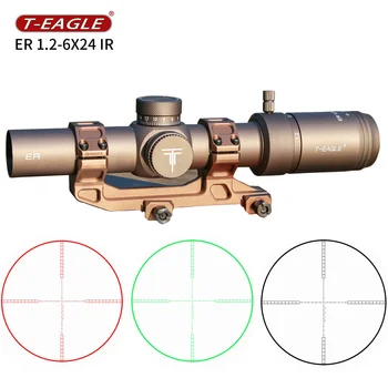 T-OREL ER 1.2-6 X24 IRHK Taktično Riflescope Prepoznavanje možnosti za Puška za Lov Optični Collimator Zračno Puško Pogled Rdeče Zeleno Luč