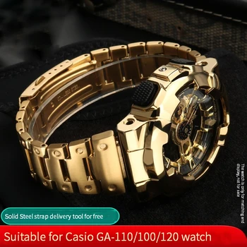 Nerjavno Za Casio G-Shock SS-110GB/100/120 Serija Trak Okvirja Okvir Watchband Kovinsko Ohišje pas Z Orodjem za Moške gledajo accessorie