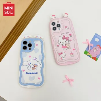 MINISO Original Hello Kitty Cinnamoroll IPhone15 Mobilni Telefon Primeru Risanka Hello Kitty Iphone11 Silikonski Spusti Dokaz Primeru Telefon