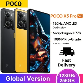 Globalna Različica POCO X5 Pro 5G 128GB/256GB Snapdragon 778G OctaCore 120Hz AMOLED DotDisplay 67W Polnjenje 108MP Fotoaparat