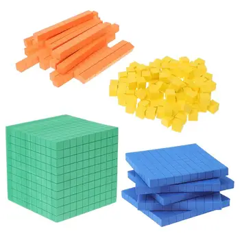 Izobraževalne Plaything Matematiko Kocke Manipulatives Izobraževalne Matematike Igrače, Plastične Matematiko Bloki Štetje Bloki Deset Blokov, Kompletna Serija