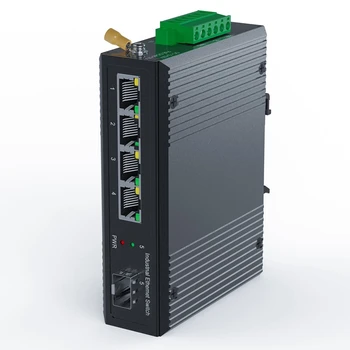 Modul 5 Vrat, Industrijskih Gigabit Poe Din Rail Ethernet Stikalo, 4 Port Stikalo S SFP 10/100/1000Mbps IP40 Neurejeni 48V Izhod