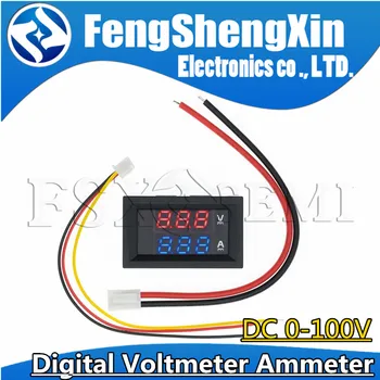 DC 0-100V 10A Digitalni Voltmeter Ampermeter Dual Display Napetost Detektor Tekoči Meter Plošča Amp Volt Merilnik 0.28