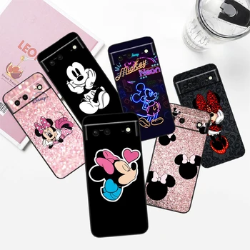 Srčkan Minnie Mickey Mouse Za Google Slikovnih pik 8 7A 7 6A 6 5 5 4 4A XL 5G Black Silicij Shockproof Lupini Primeru Telefon