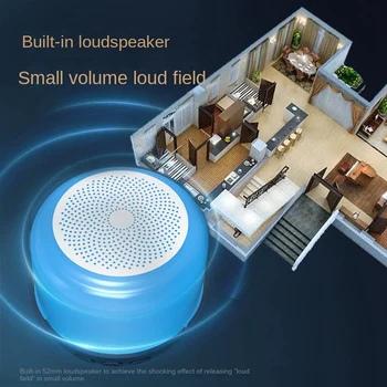Bluetooth Zvočnik Bluetooth Zvočnik Utripajoča Lučka Pregleden Prenosni Zvočnik, Enostavna Za Uporabo