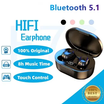 Original E7S TWS Brezžične Bluetooth Slušalke z Mikrofonom LED Zaslon Čepkov za iPhone Xiaomi TWS Slušalke Bluetooth Slušalke
