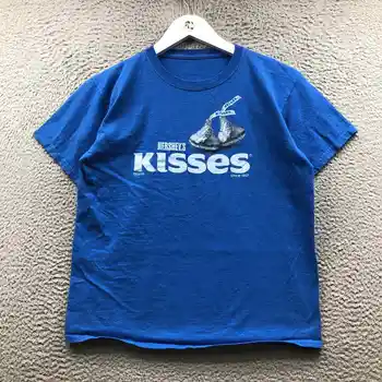 Hershey ' s Poljubi T-Shirt Fantje Mladi Srednje M Kratek Rokav Grafični Posadke Vratu Modra