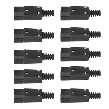 10PCS IEC 320 C14 Napajalni Kabel Priključite Rewirable Priključek za Vtičnico 3Pin Moški