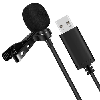 Trgovina na drobno Univerzalni USB Mikrofon Lavalier Mikrofon Posnetek Na Računalnik Mikrofon Plug And Play Vsesmerni Mikrofon