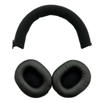 Slušalke Goba je na Primer Usnje Naušniki Glavo Pramen Zaščitni Pokrov Križ Žarek Tipke za Audio-Technica ATH-SR5 SR5BT Črna