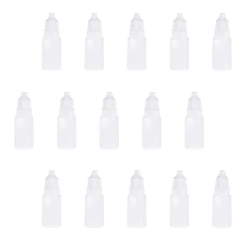 60 Kos kapljic za Oči Steklenička Tekoče Razpršilnik 10 ml Prazne Steklenice, Posodo Kapalko Plastične Posode 1