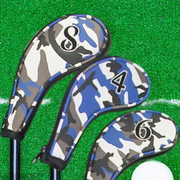 9pcs/set Prikrivanje Golf Železa Headcover 4-9 Na Glavo Kritje Klub Vezenje Število Primeru Šport Golf Oprema, Usposabljanje 1