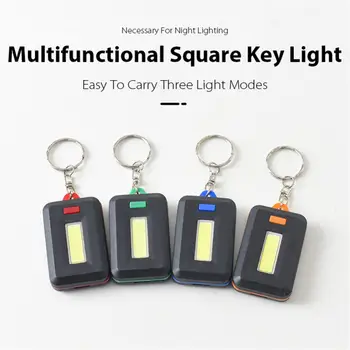 1/3PCS Zunanji Prenosni COB LED Keychain Svetilka obeskom za ključe obesek za ključe Svetlobe Žarnice z Carabiner za Kampiranje, Pohodništvo, Ribolov 2